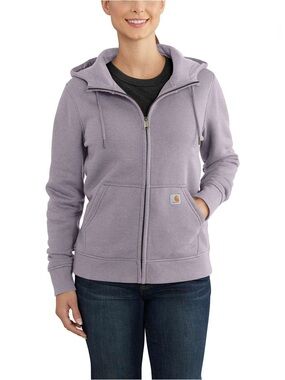 Carhartt Clarksburg Full Zip Sweatshirt Lilac Gull Gray Heather Size S